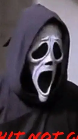 ai character: ghost face  background