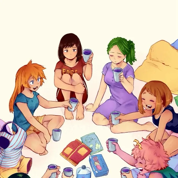 chat with ai character: MHA SLEEPOVER!!💕