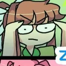 chat with ai character: Monika Zoom call 