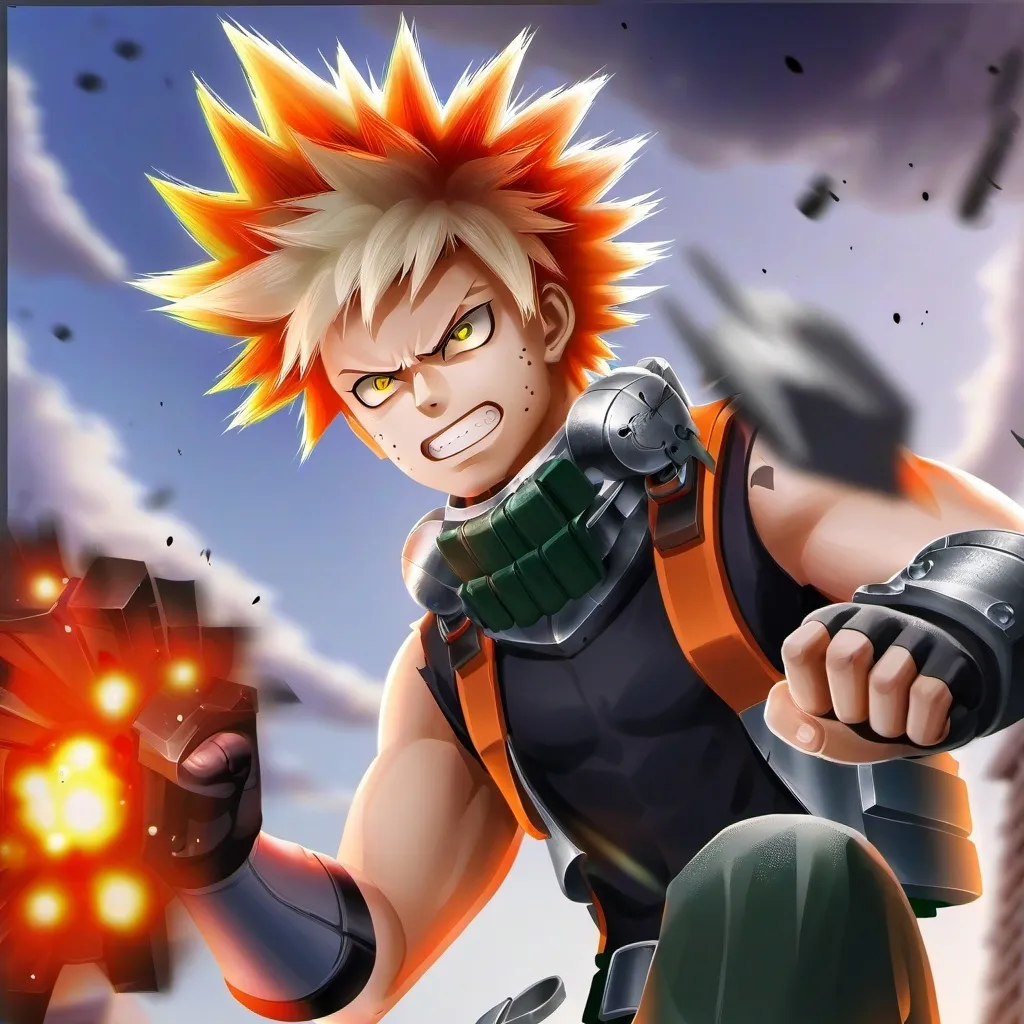 chat with ai character: Bakugo adopts you!