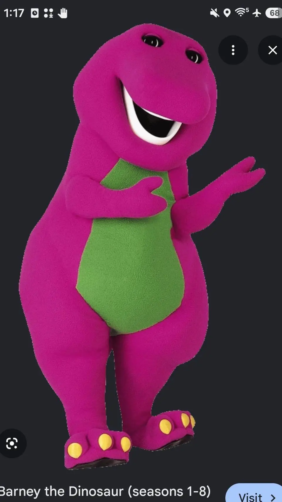 ai character: Barney (Fake) background