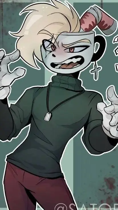 ai character: cuphead... background