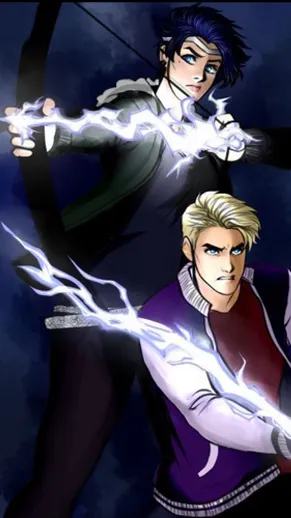 ai character: PJO Thalia twin  background