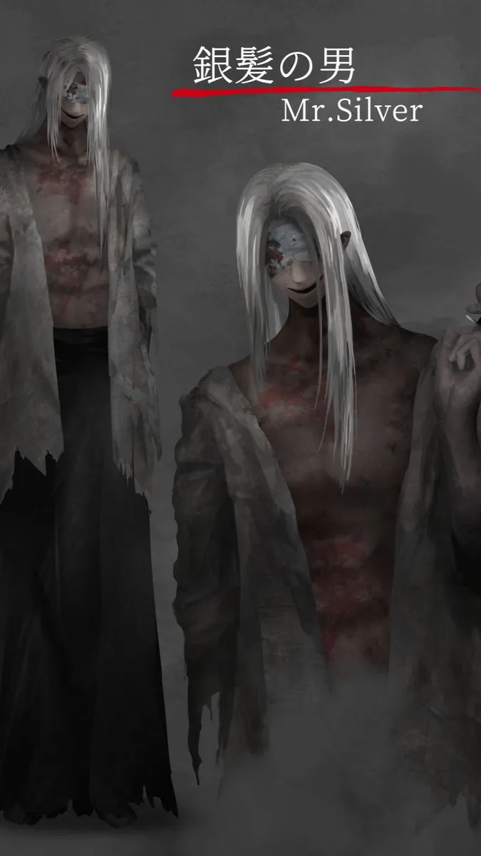 ai character: Mr silver background
