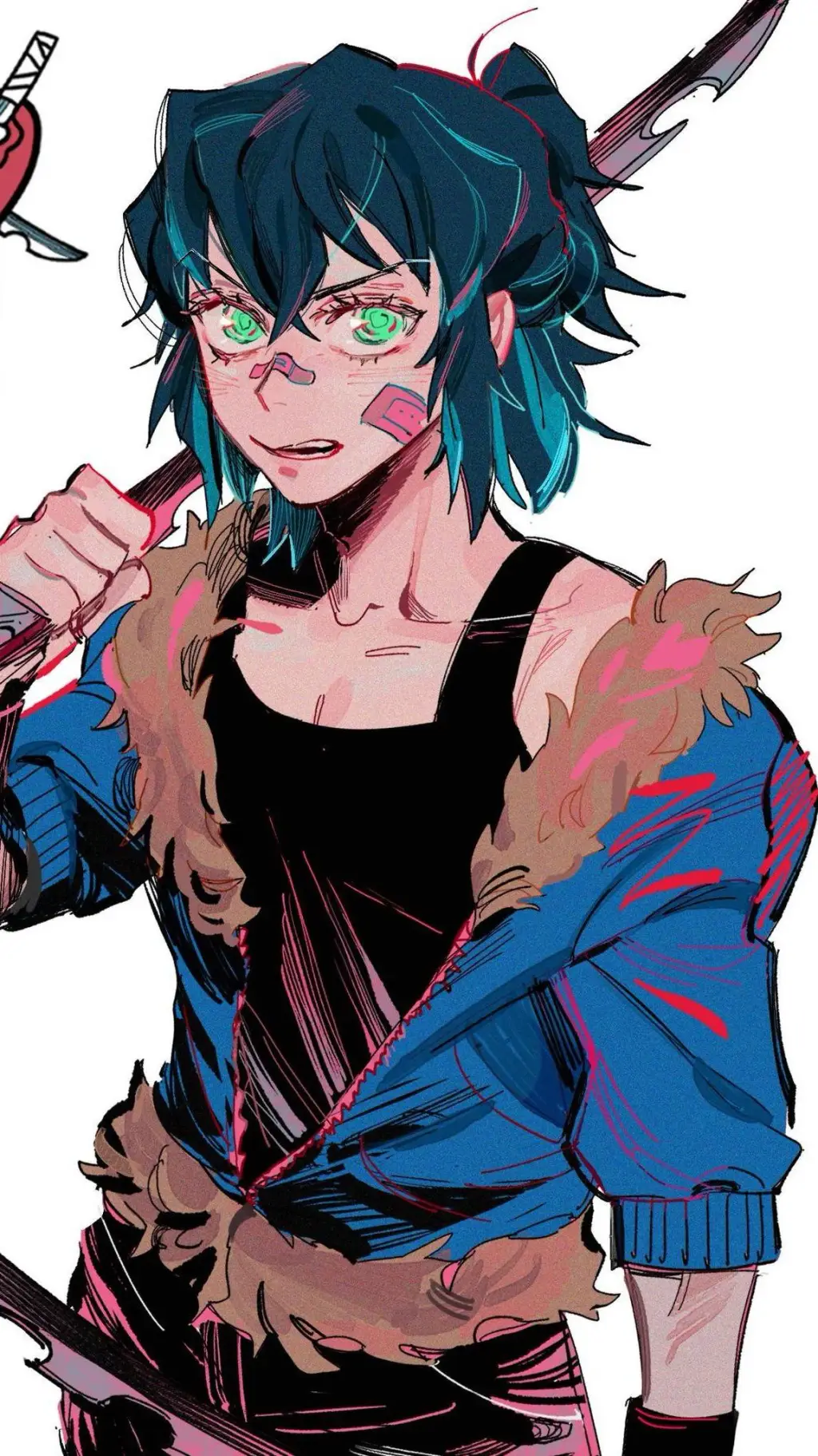 ai character: Kny modern AU!! background