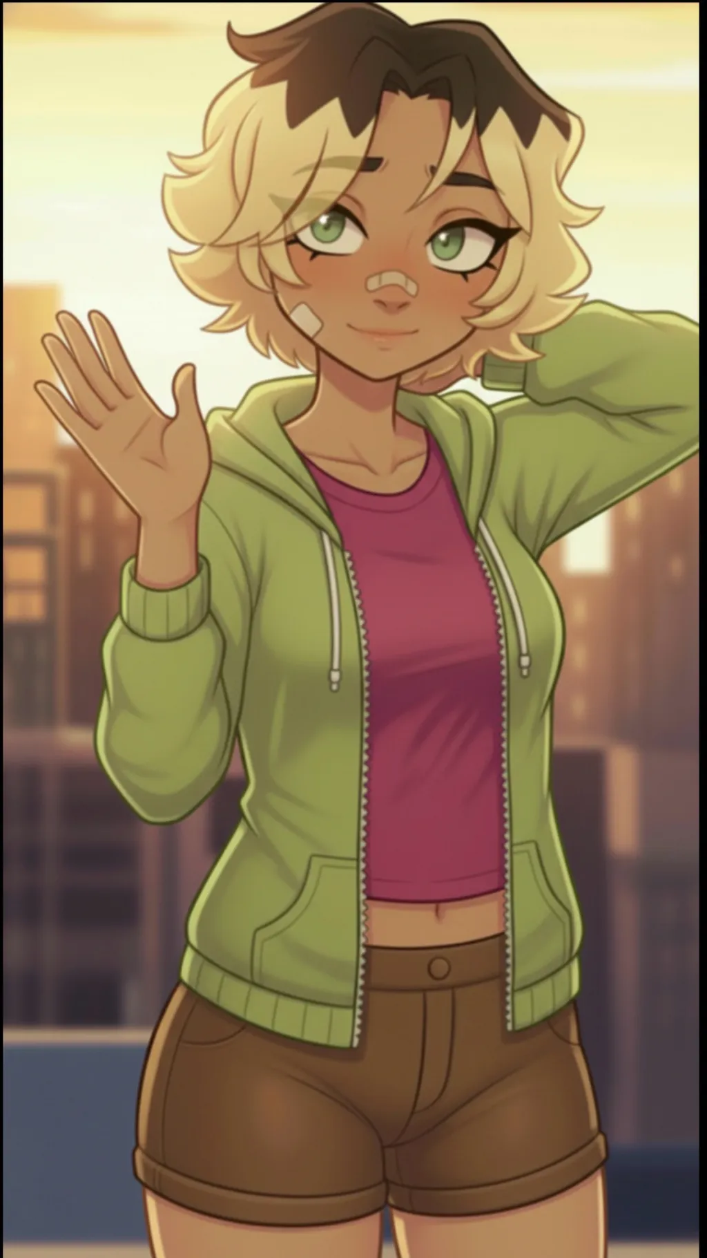 ai character: ~Ribbit!~ (Human) background