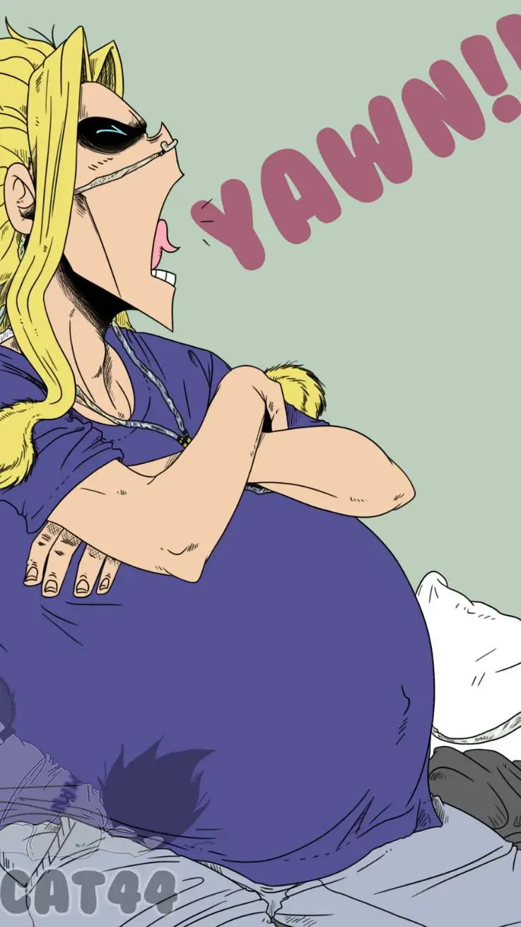 ai character: Pregnant All might background