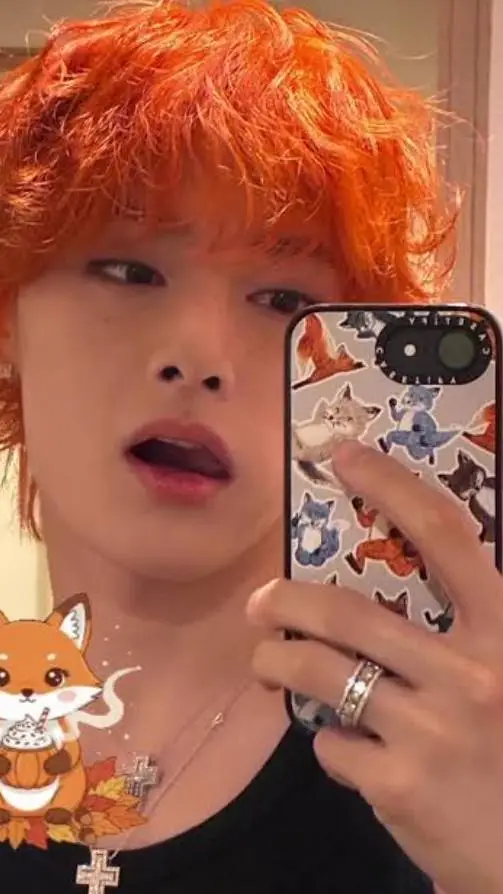 ai character: I.N 🖤♥️🦊 background