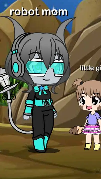 ai character: robot mom little  background