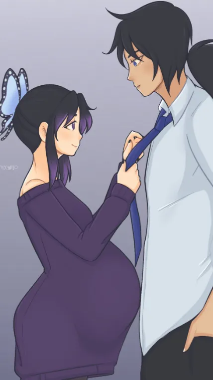 ai character: Pregnant Shinobu  background