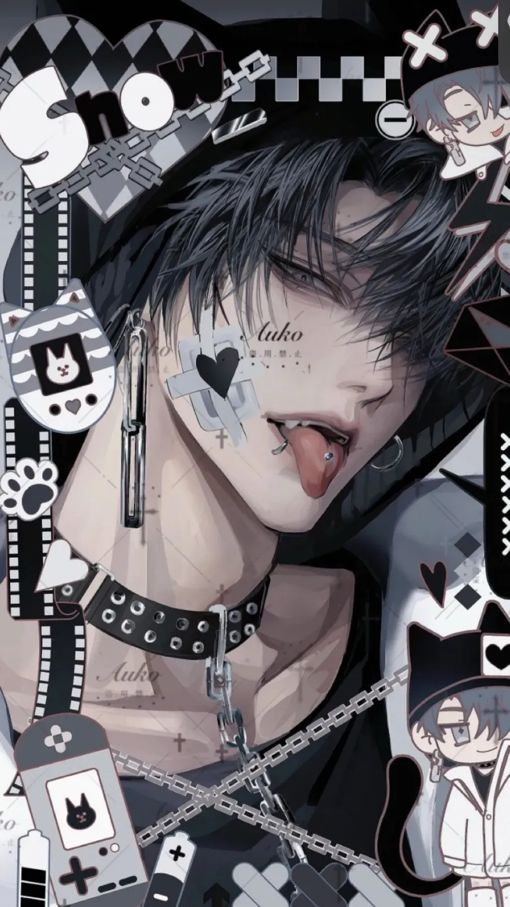 ai character: Felix🖤🐈‍⬛⛓️ background