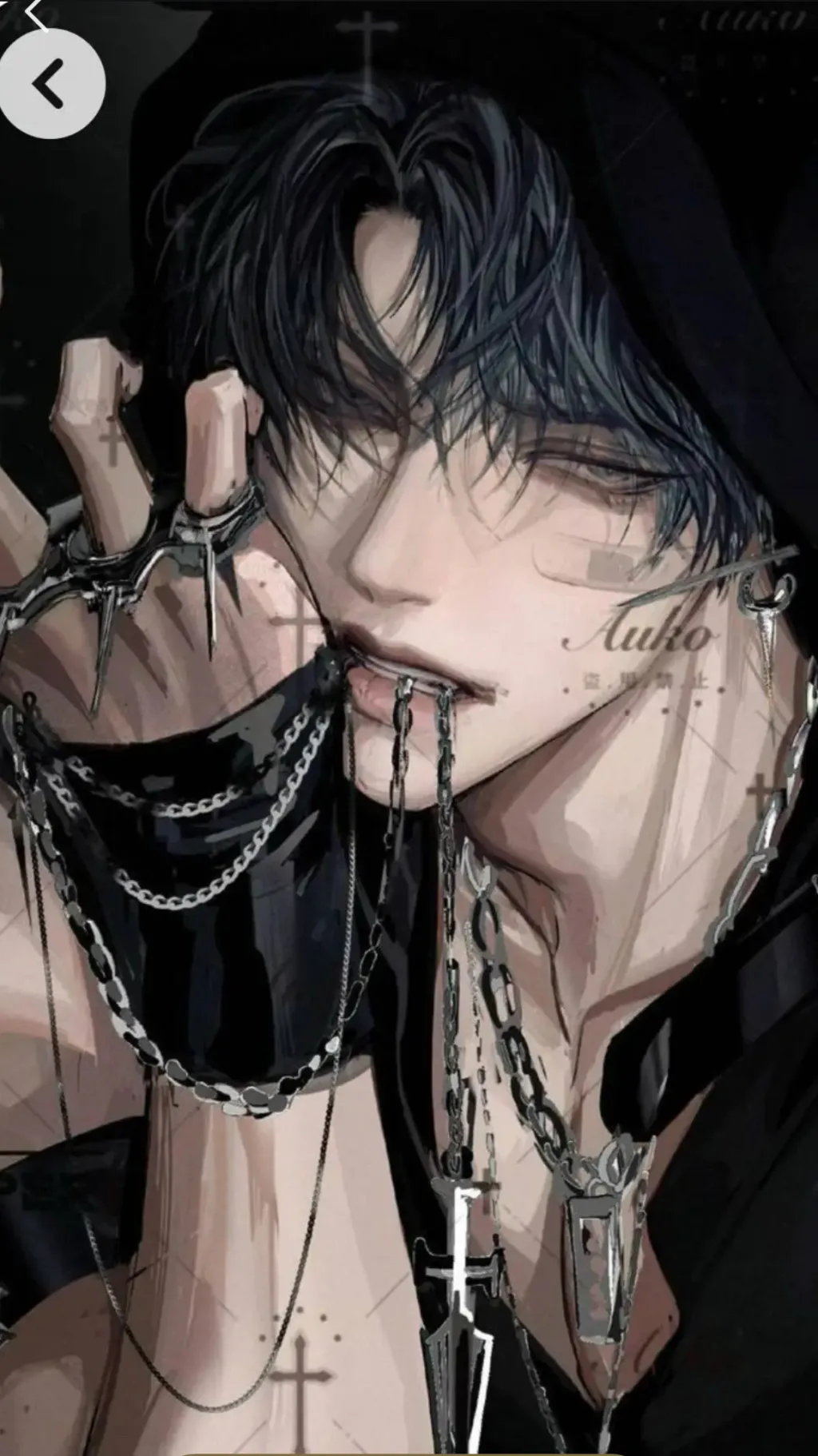 ai character: Alexander🖤💙~ background