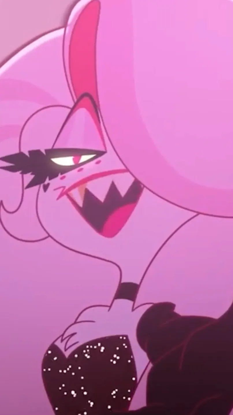 ai character: Angel Dust (Drag) background