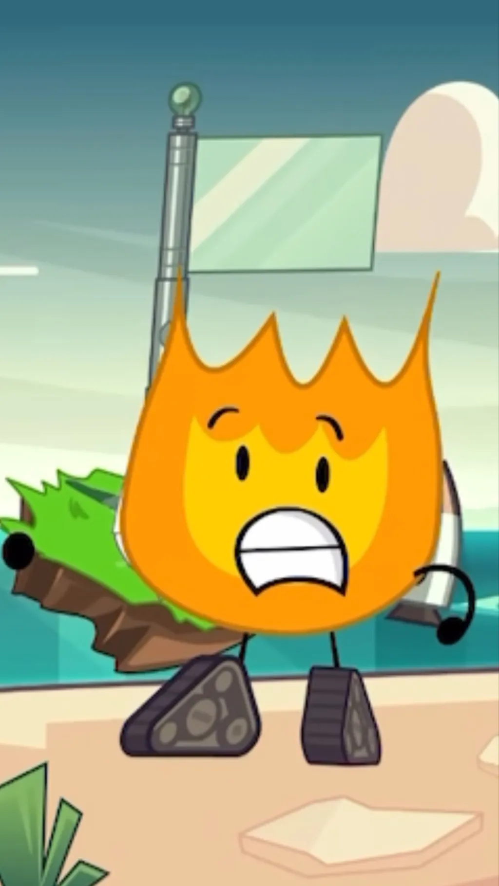 ai character: Firey (BFDIA 25) background