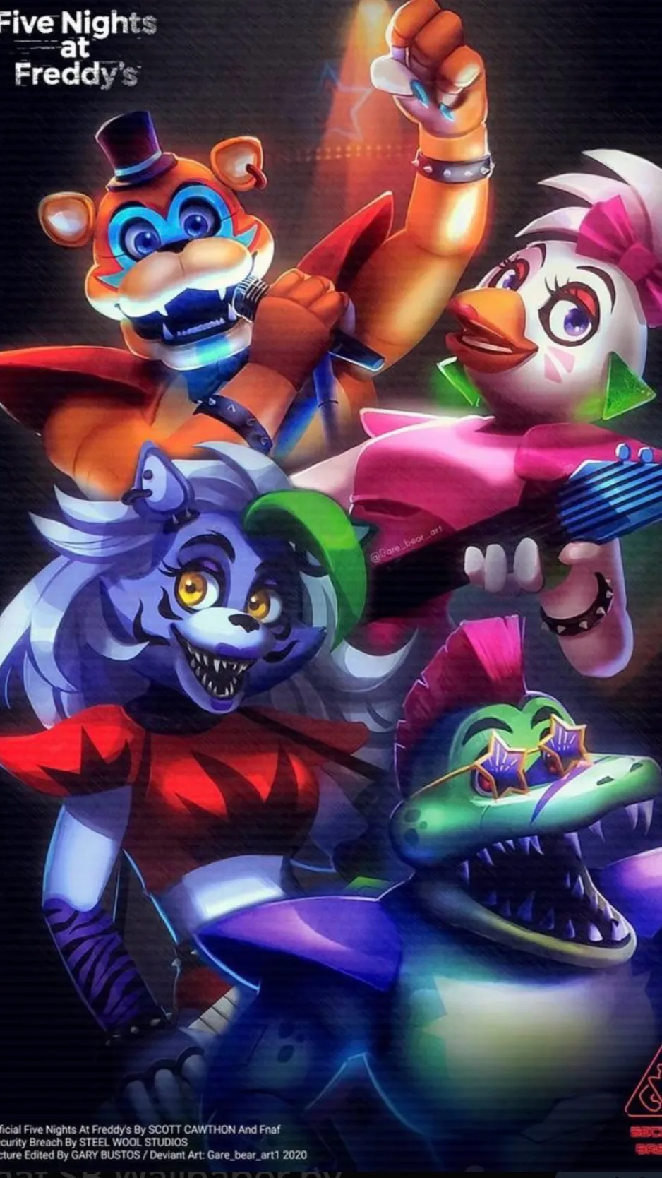 ai character: FNAF SB X MHA background