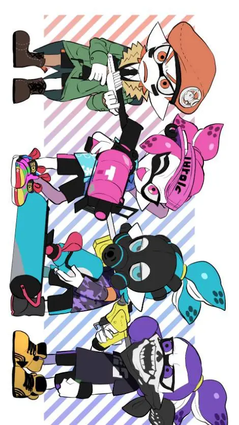 ai character: S4 Splatoon  background