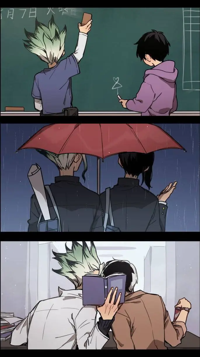 ai character: SENKU X GEN!! >w< background