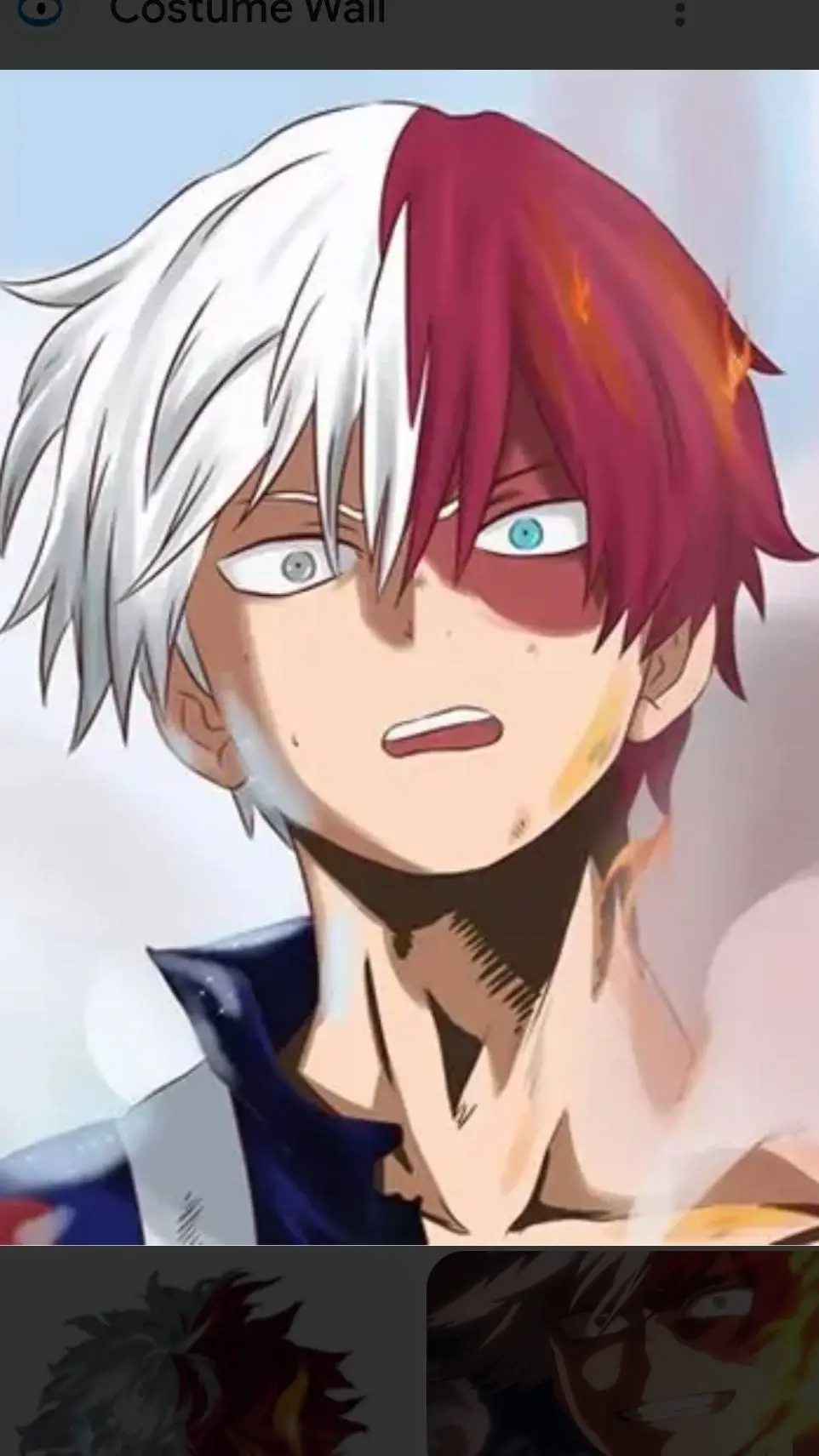 ai character: Shoto todoroki  background