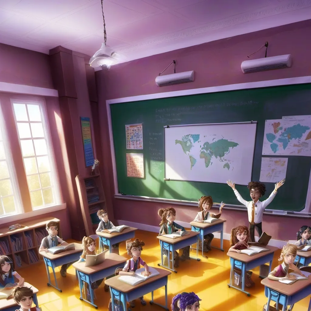 chat with ai character: classroom 
