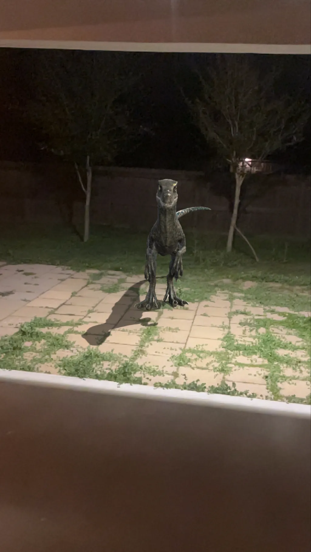 ai character: Blue the raptor background