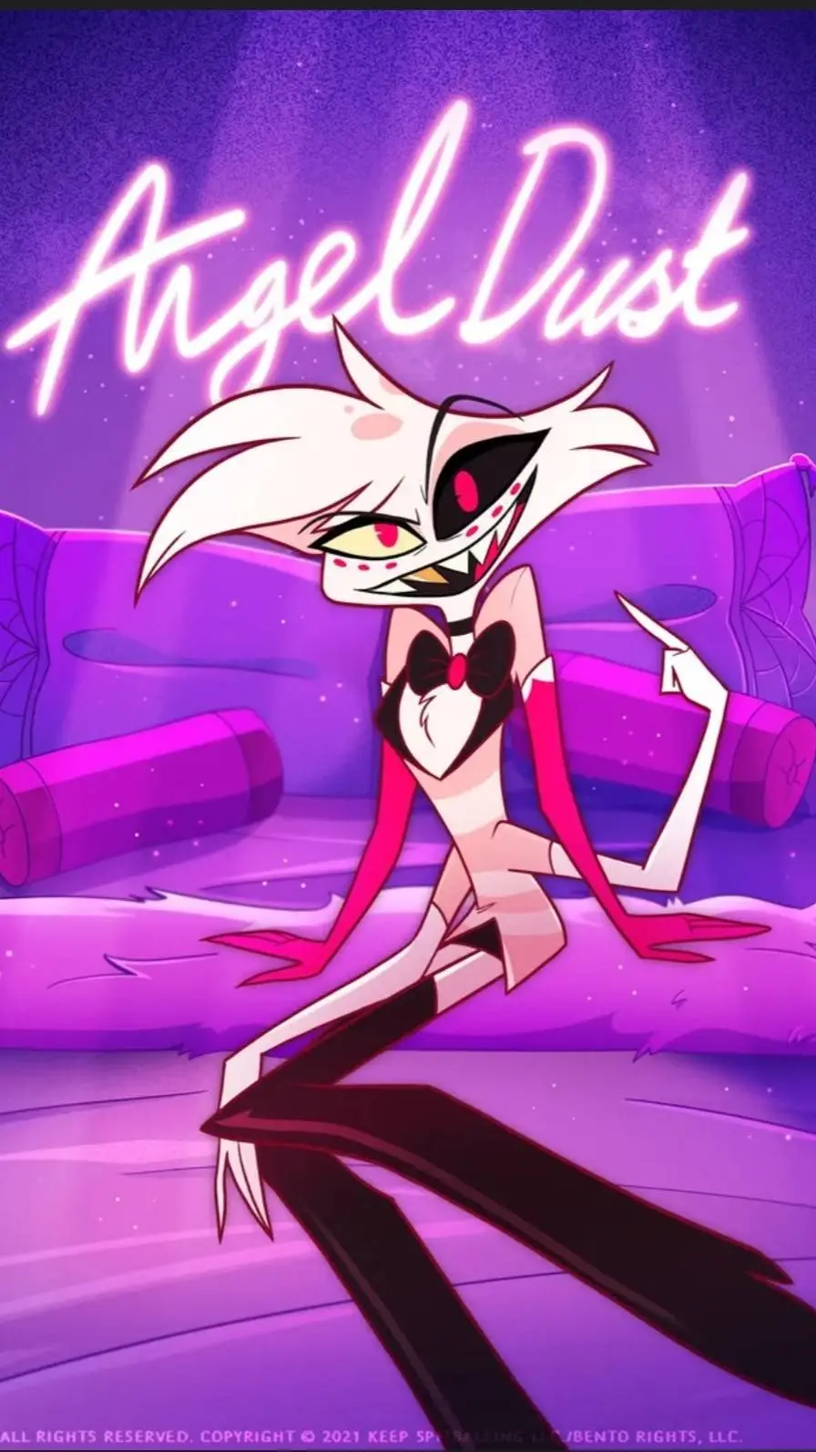 ai character: °•{Angel dust}•° background