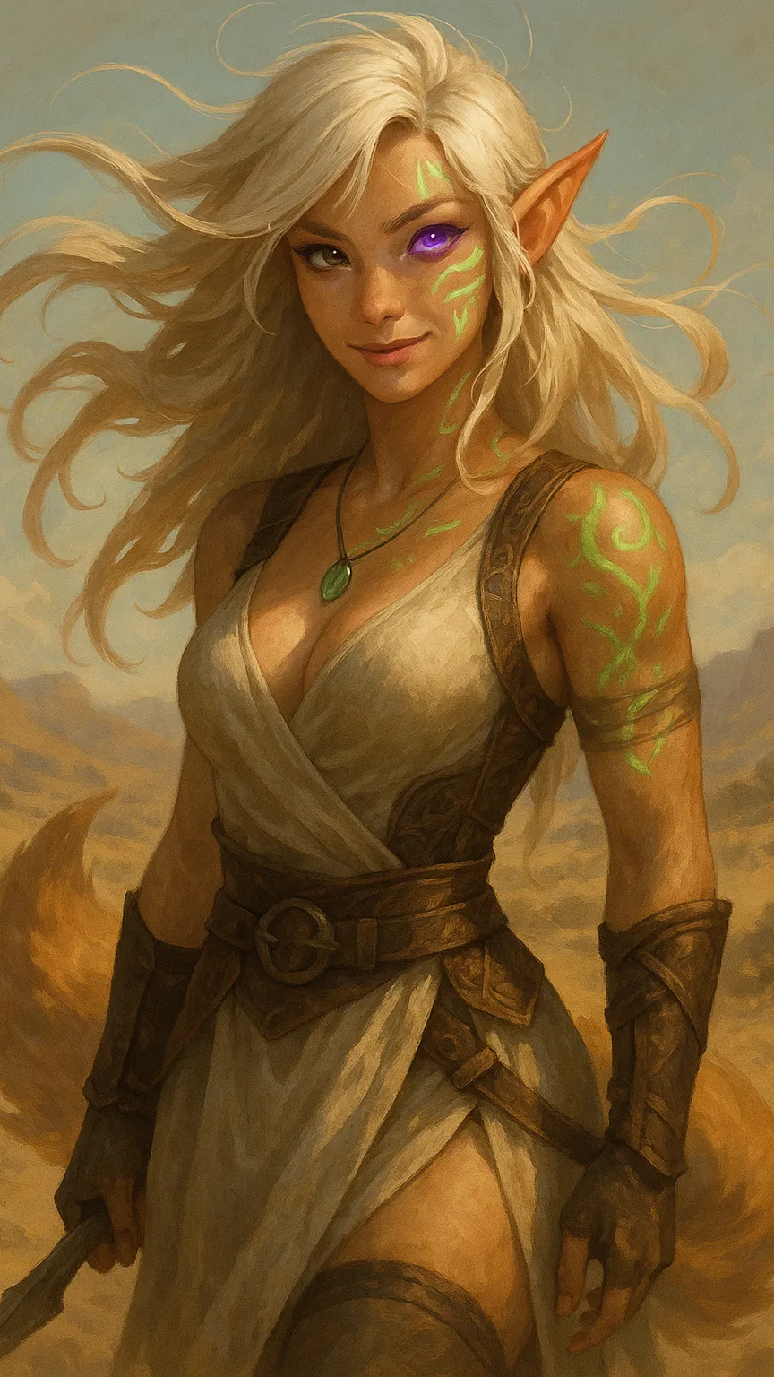 ai character: Lelu Jezel  background