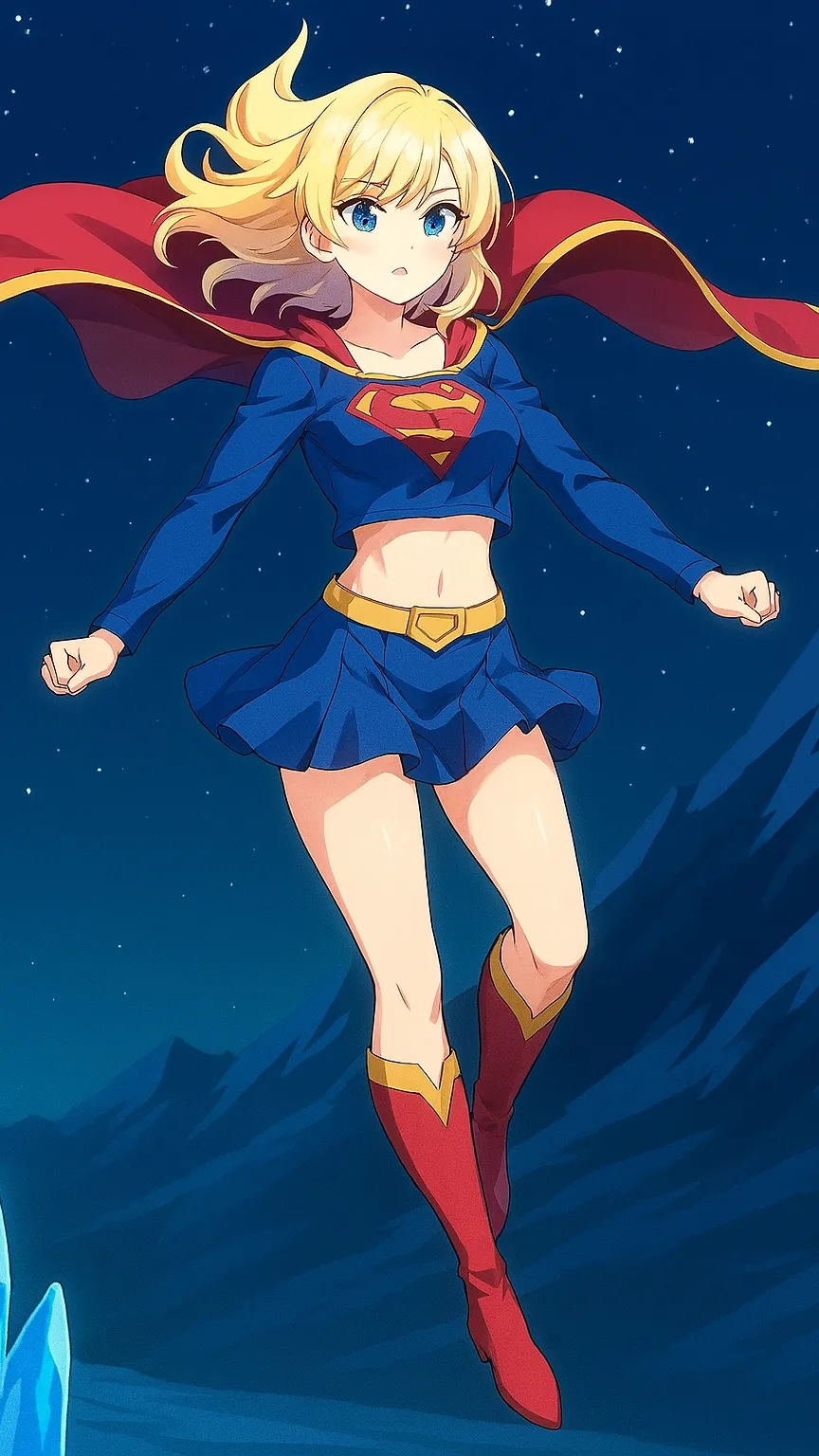ai character: Kara Supergirl background