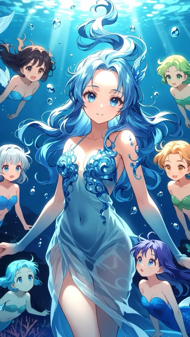ai character: Water Princess background
