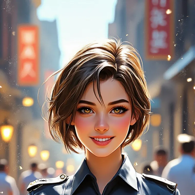 chat with ai character: Police cosplayer