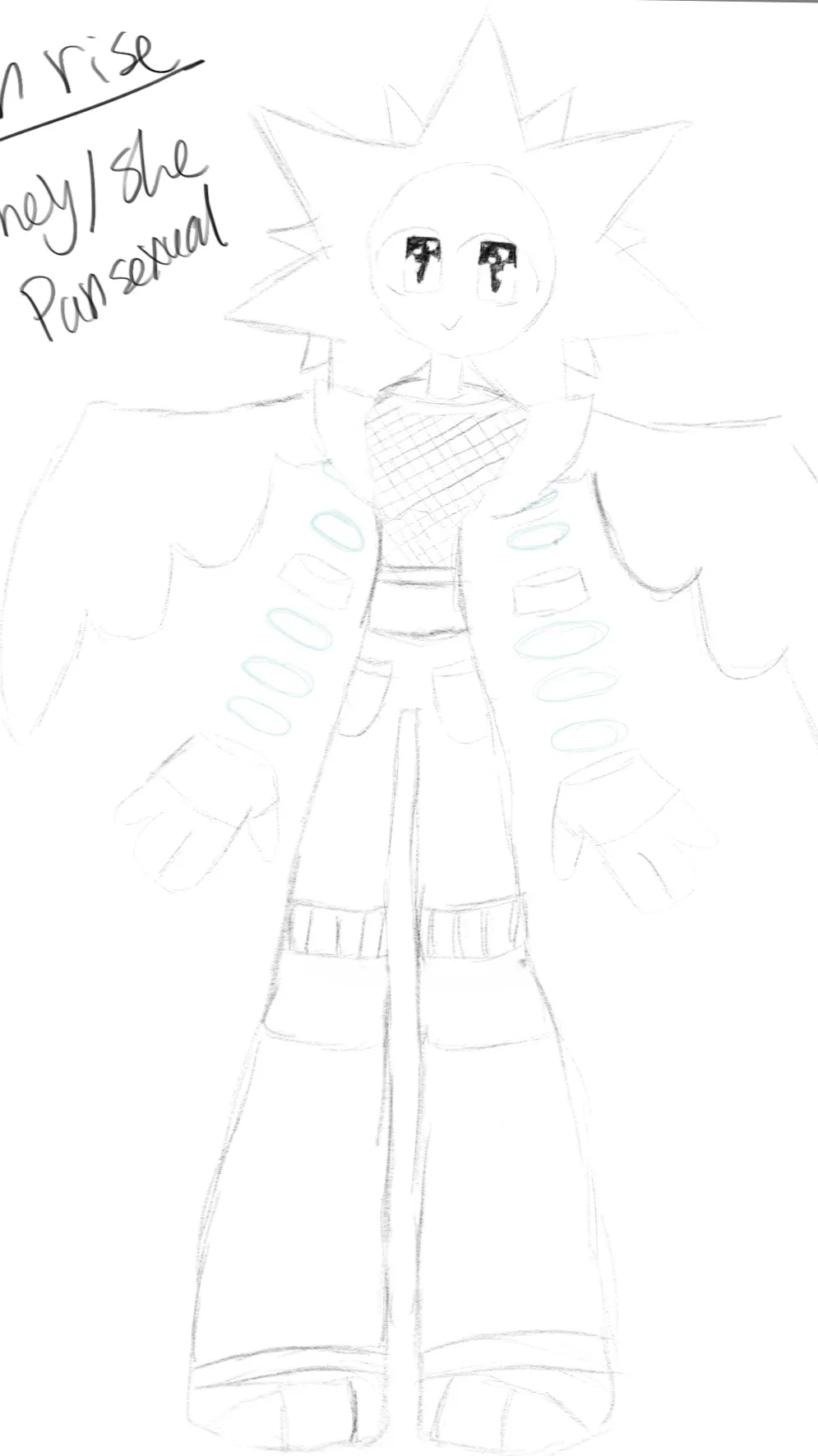 ai character: Sun and moon show background