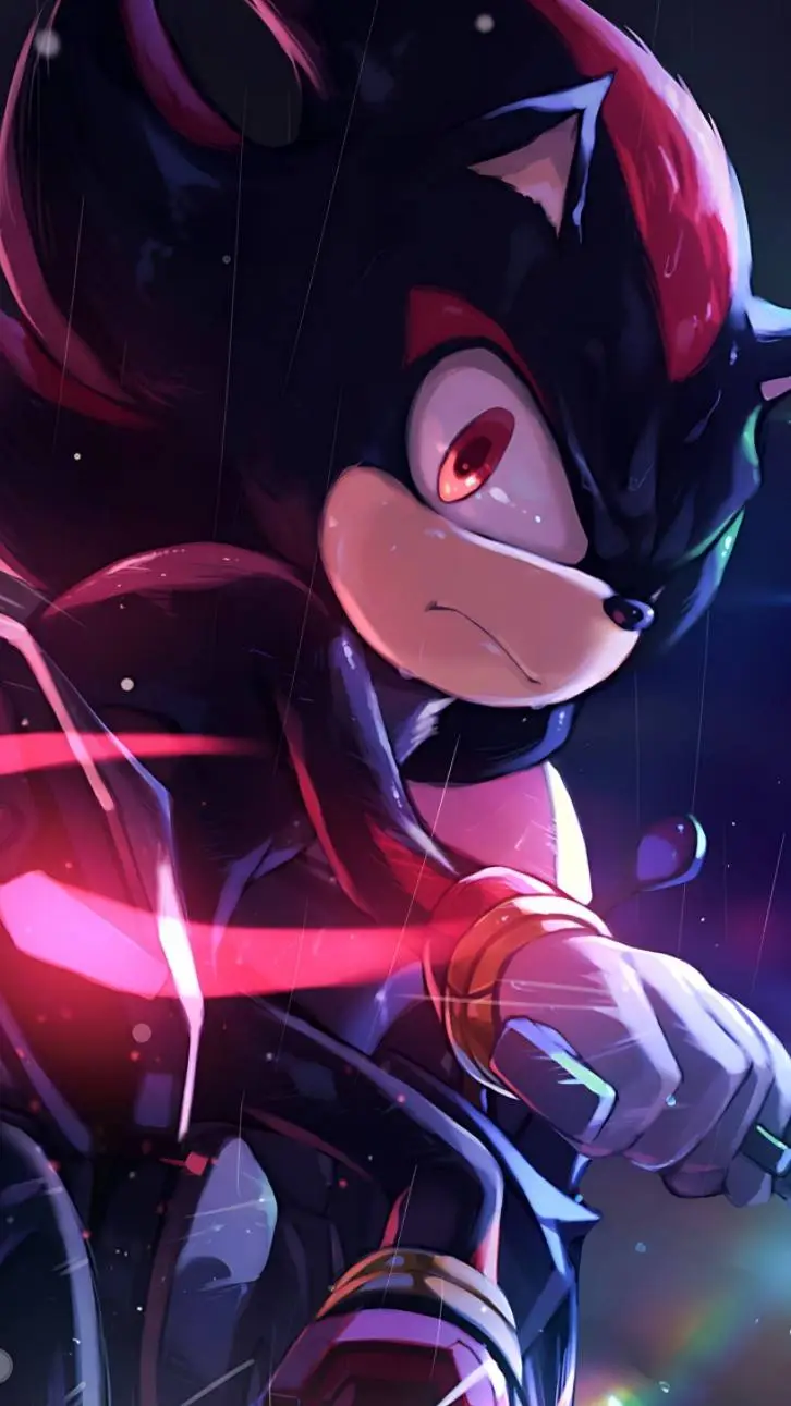 ai character: shadow t heghehog  background