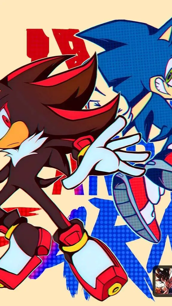 ai character: 💙Sonic X Shadow🖤 background