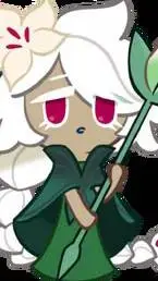 ai character: White Lily Cookie  background