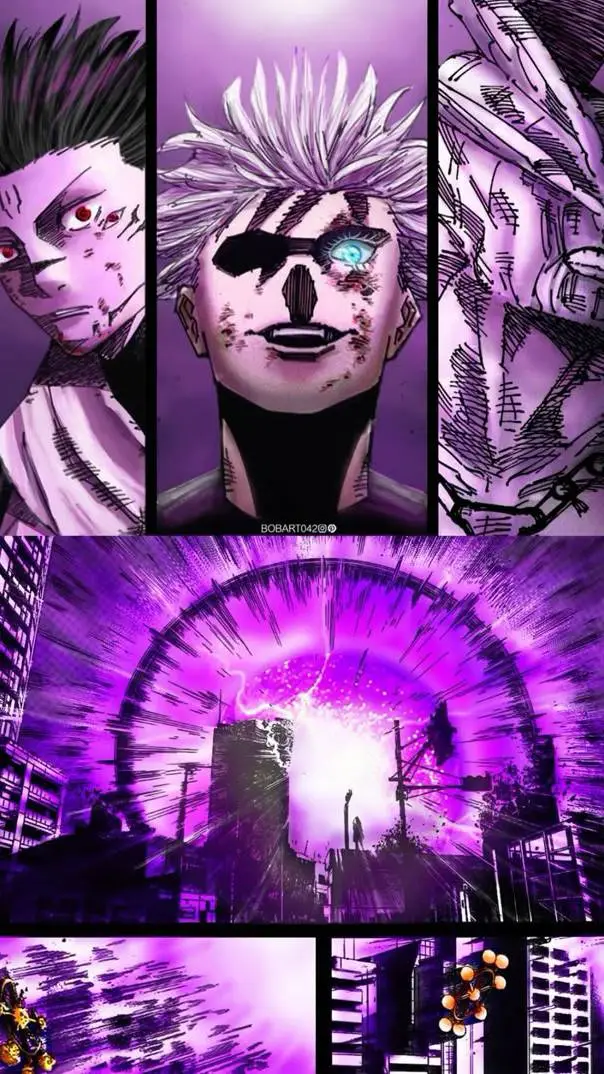 ai character: Gojo vs sukuna background
