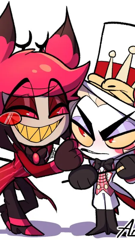 ai character: Lucifer & Alastor  background