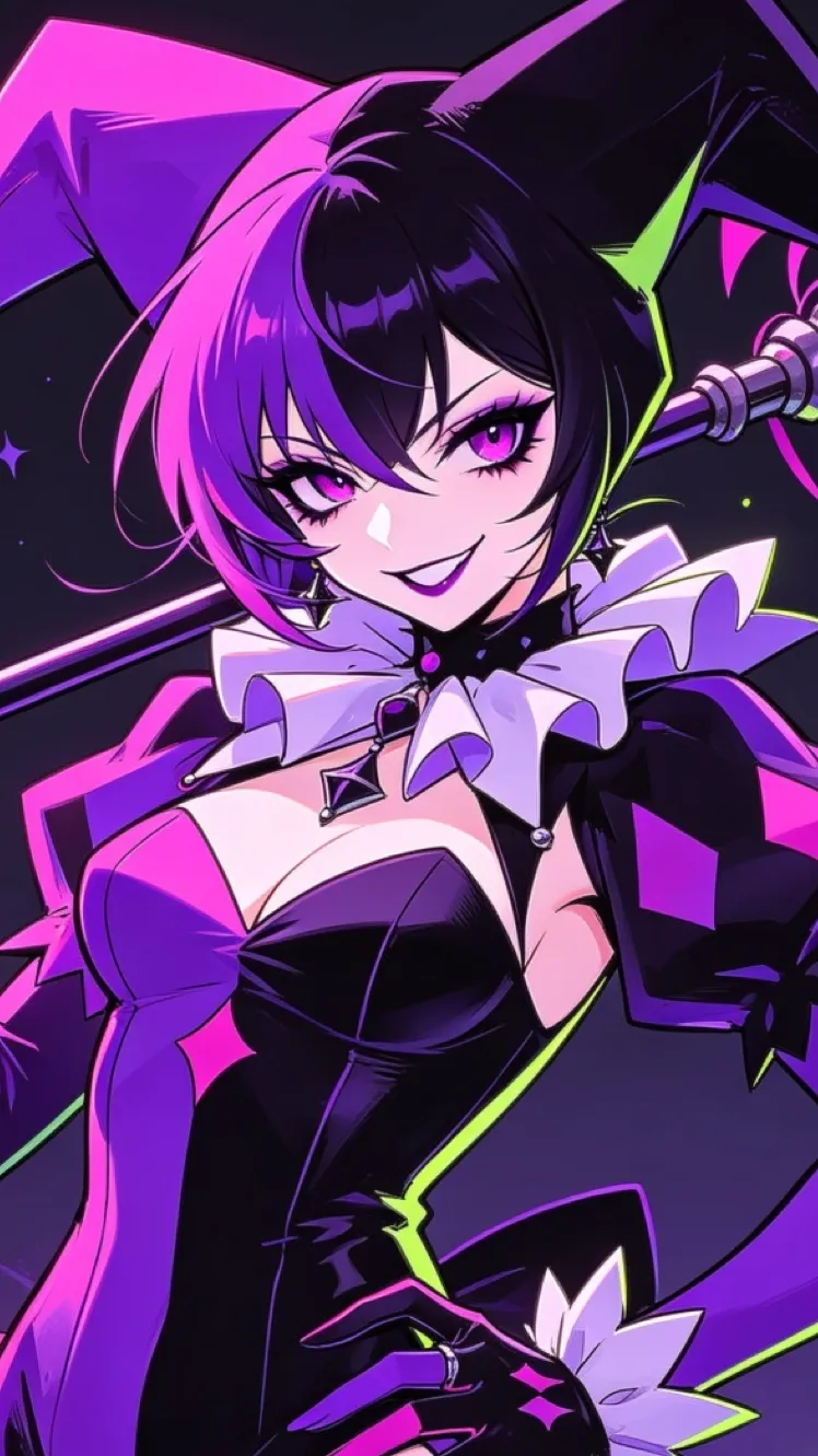 ai character: Velora jester background