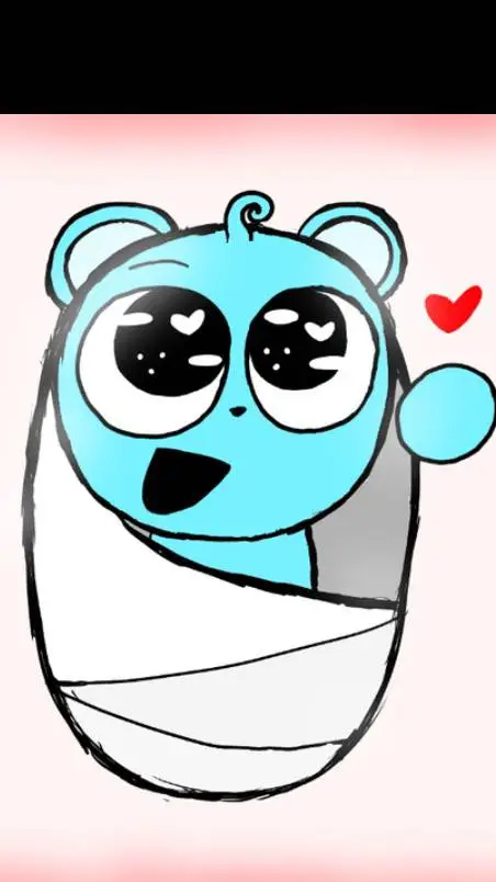 ai character: baby sky background
