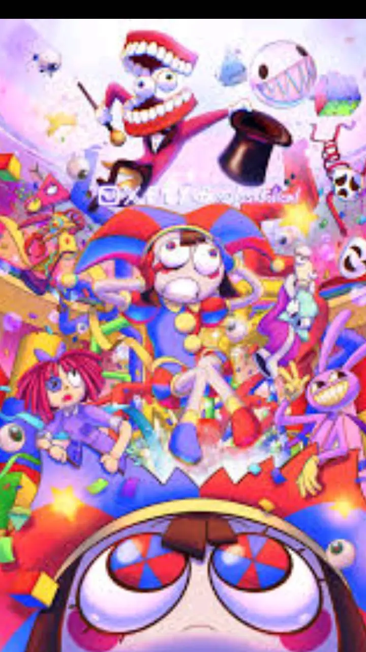 ai character: digital circus background