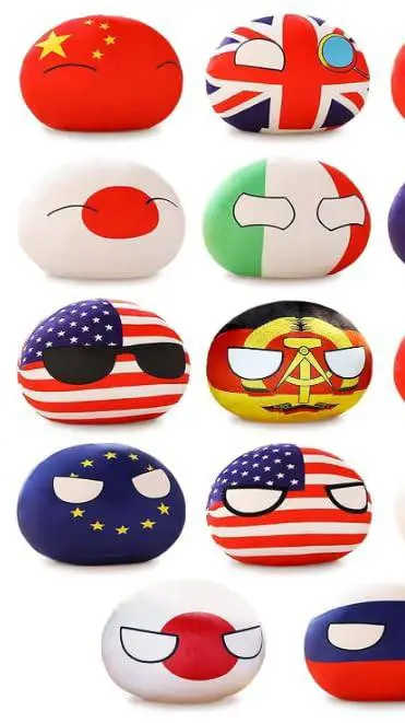 ai character: country balls background