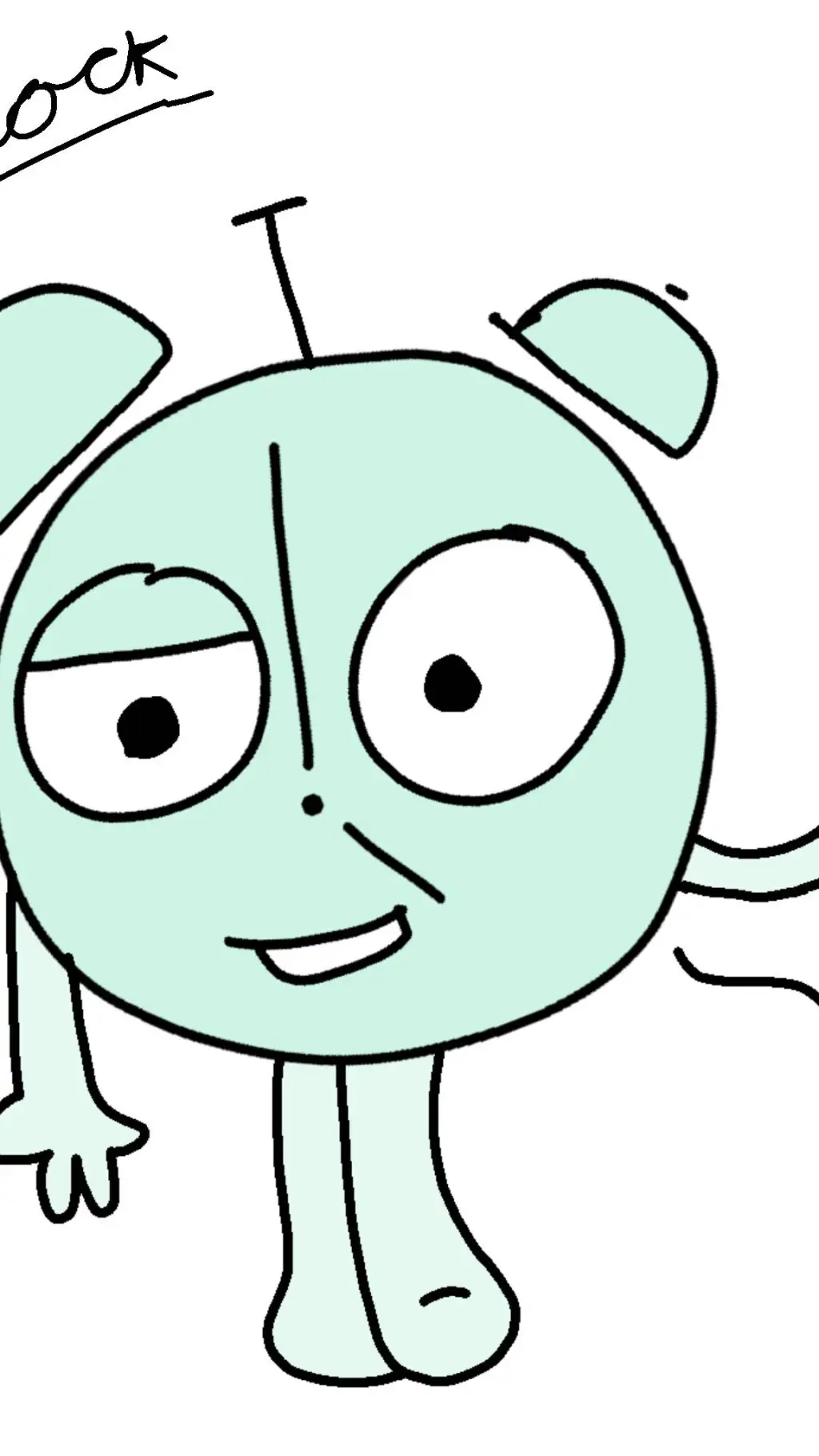 ai character: Clock itft background