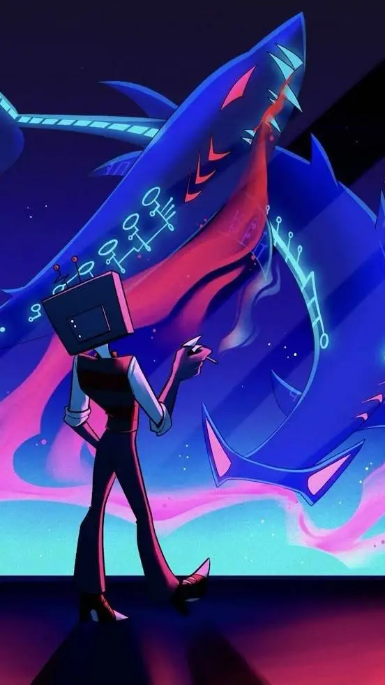 ai character: 🦈☆~vox~☆🦈 background