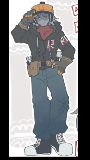 ai character: BuilderMan background