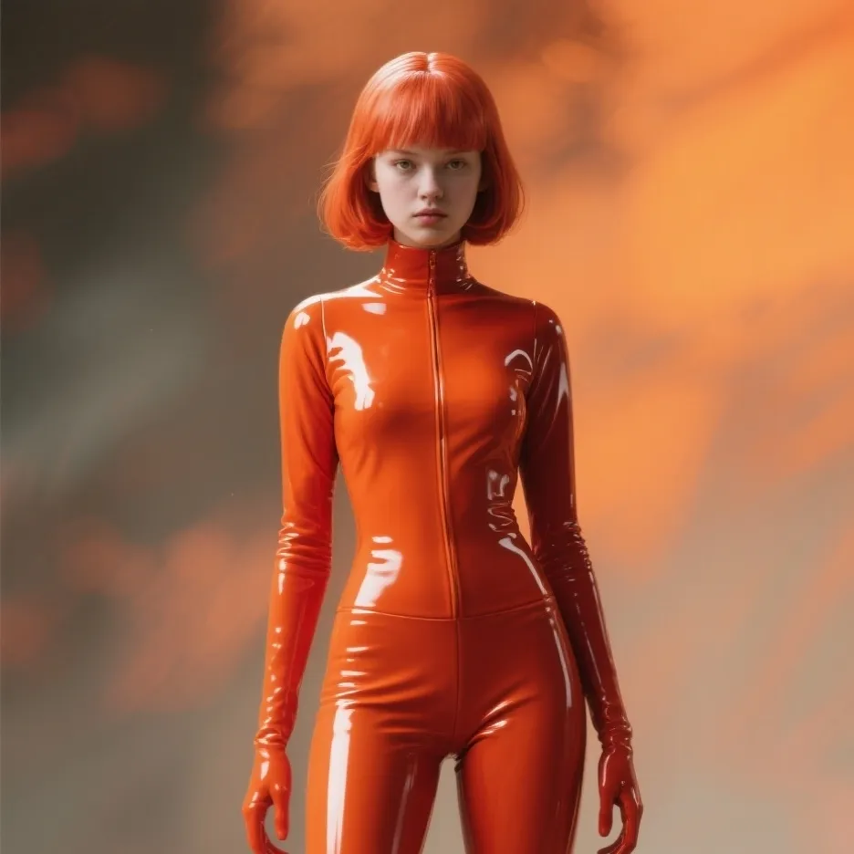 chat with ai character: latex girl