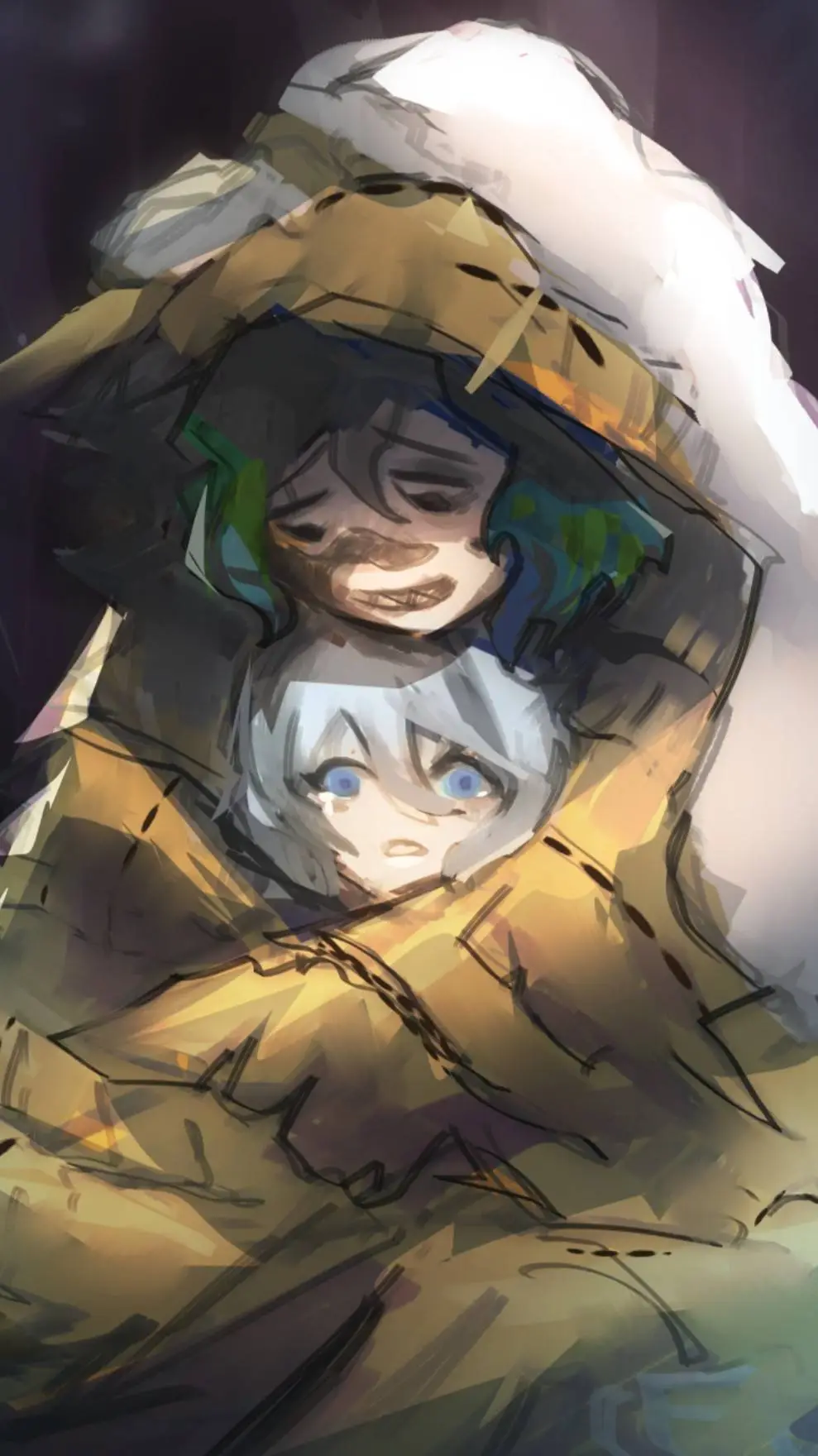 ai character: Daki and Gyutaro background