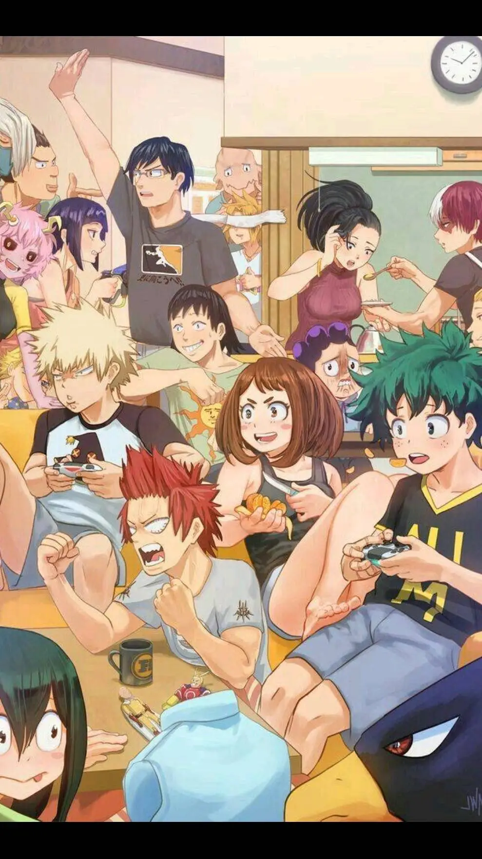 ai character: mha sleep over background