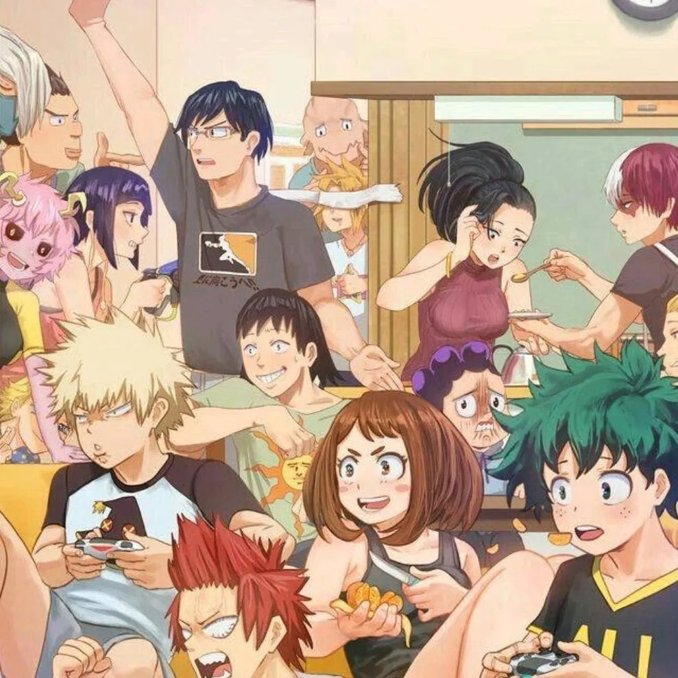 chat with ai character: mha sleep over