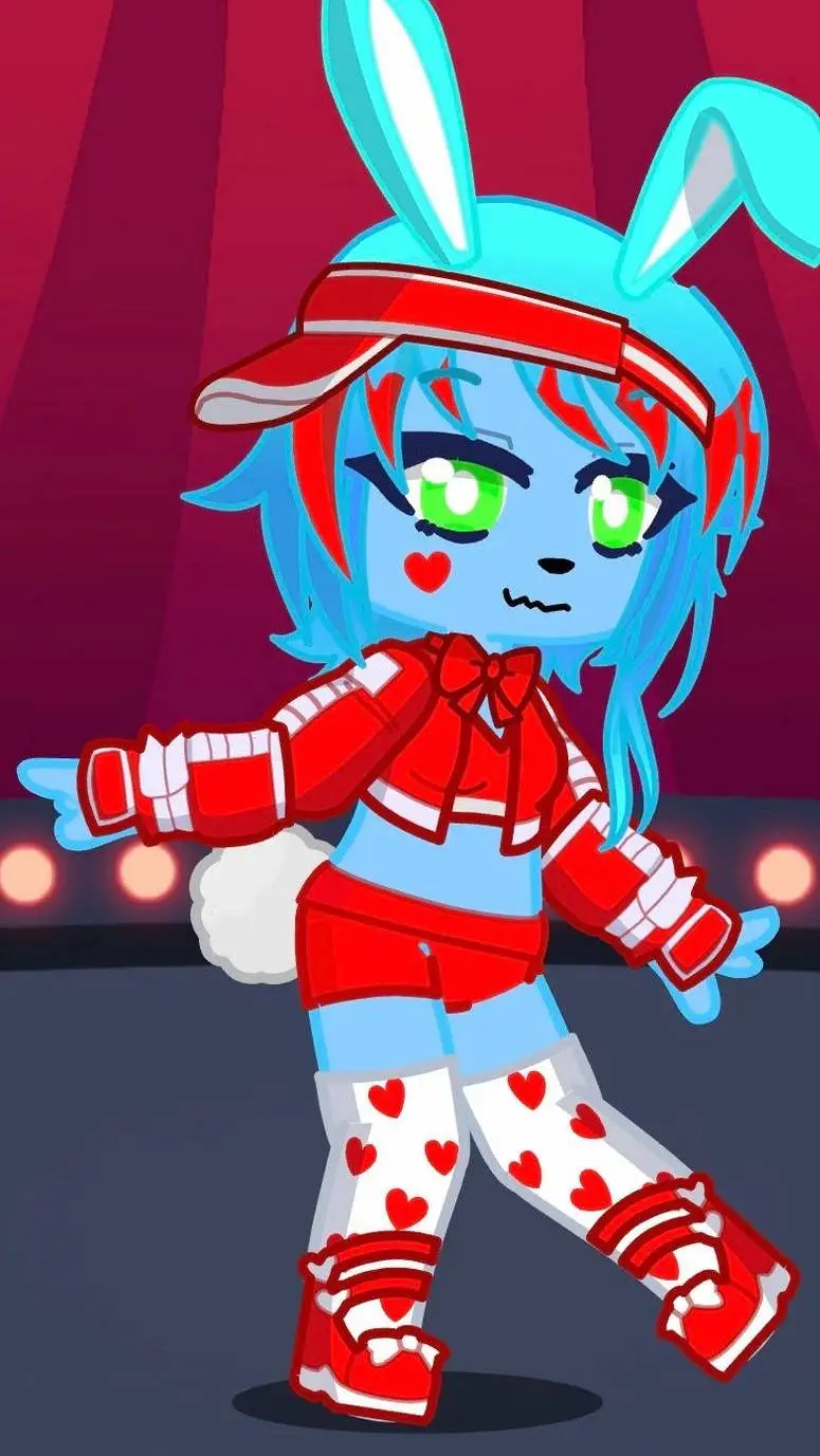 ai character: fnia toy bonnie  background