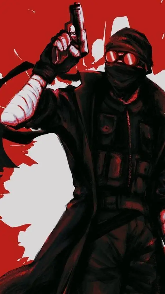 ai character: 🔴⚫️H A N K⚫️🔴 background