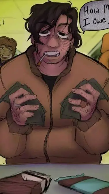 ai character: masky (tim)  background