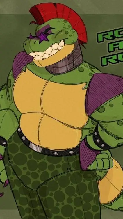 ai character: 🐊🎵monty🎵🐊 background